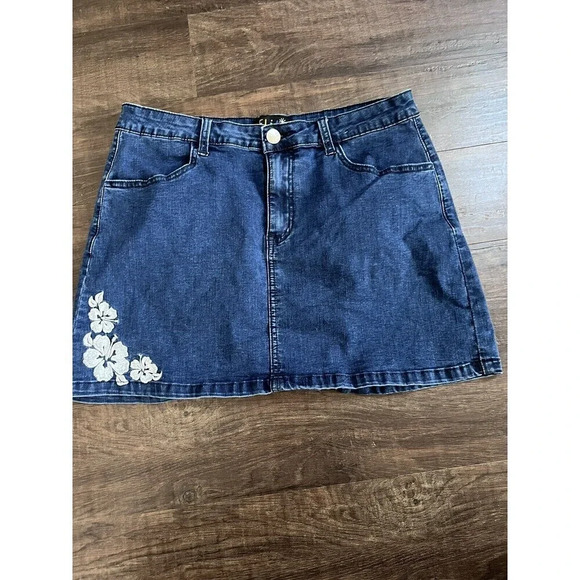 DELiA*s by Dolls Kill Destination Unknown Denim Skirt Large - Picture 3 of 6